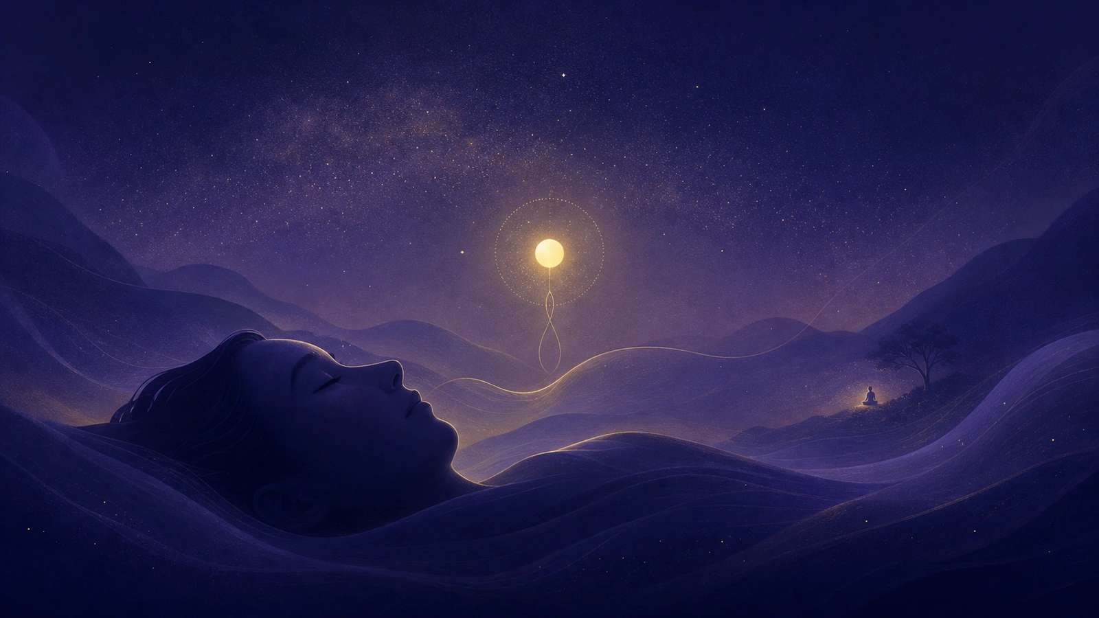A person becoming aware inside a vivid dream